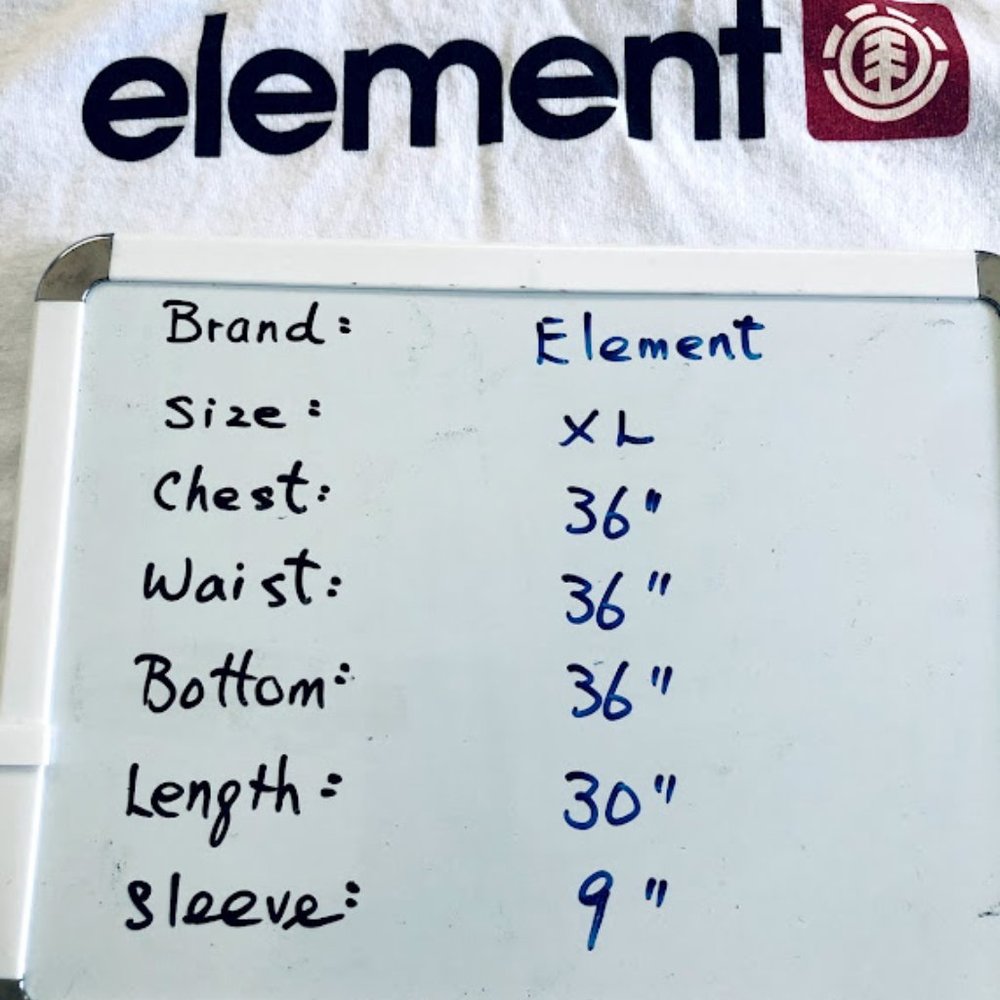 NEW Men ELEMENT white short sleeve t-shirt, size XL - Picture 6 of 6
